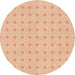 Square Patterned Orange Rug, pat3763org