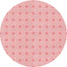 Square Patterned Pink Rug, pat3763rd