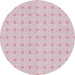 Sideview of Patterned Pale Violet Red Pink Novelty Rug, pat3763