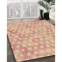 Patterned Khaki Gold Rug, pat3764brn