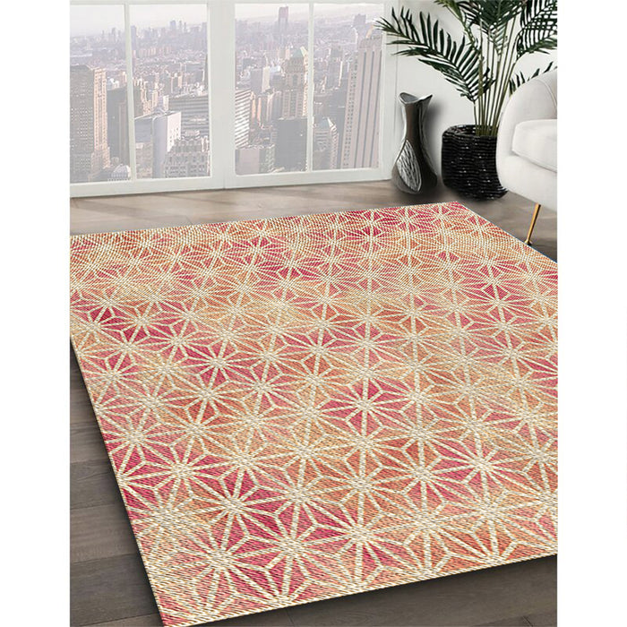 Machine Washable Transitional Khaki Gold Rug in a Family Room, wshpat3764brn