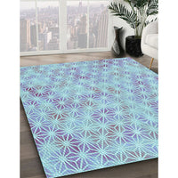 Patterned Light Purple Blue Rug, pat3764lblu