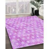 Patterned Blossom Pink Rug, pat3764pur