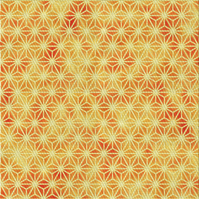 Round Patterned Neon Orange Rug, pat3764yw