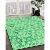 Patterned Green Rug, pat3765grn