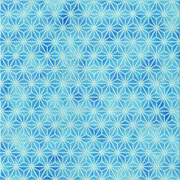 Round Patterned Bright Turquoise Blue Rug, pat3765lblu