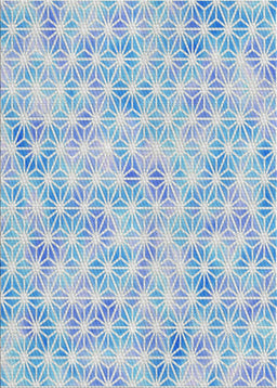 Patterned Blue Modern Rug, pat3765