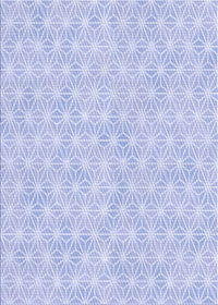 Machine Washable Transitional Blue Rug, wshpat3766blu