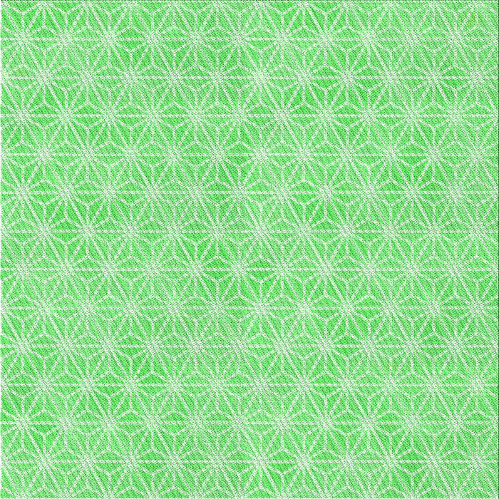 Round Machine Washable Transitional Green Rug, wshpat3766grn