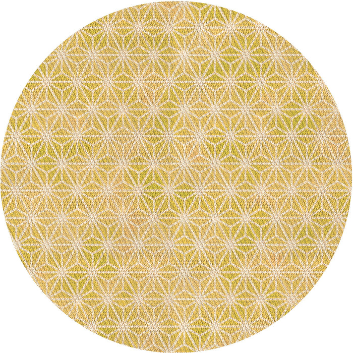 Square Patterned Yellow Rug, pat3766org