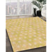Machine Washable Transitional Yellow Rug in a Family Room, wshpat3766org
