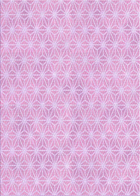 Machine Washable Transitional Blossom Pink Rug, wshpat3766pur