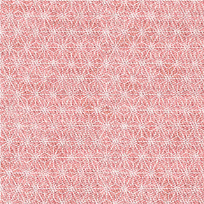 Round Machine Washable Transitional Pink Rug, wshpat3766rd