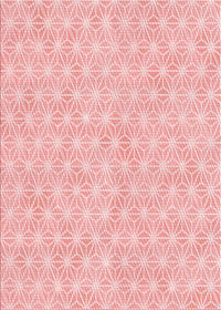 Machine Washable Transitional Pink Rug, wshpat3766rd