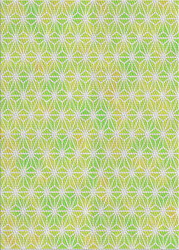 Patterned Tea Green Modern Rug, pat3766