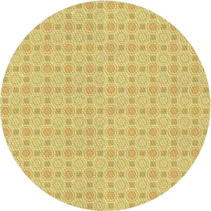 Square Machine Washable Transitional Bold Yellow Rug in a Living Room, wshpat3767brn