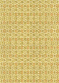 Machine Washable Transitional Bold Yellow Rug, wshpat3767brn