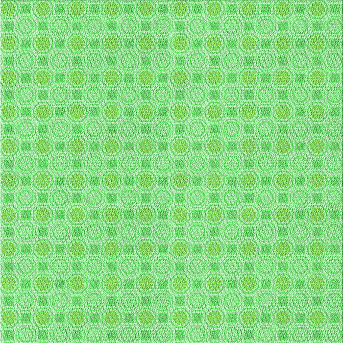 Round Machine Washable Transitional Green Rug, wshpat3767grn