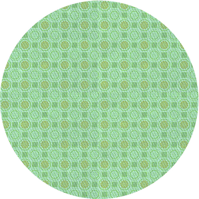Square Patterned Light Green Rug, pat3767lblu