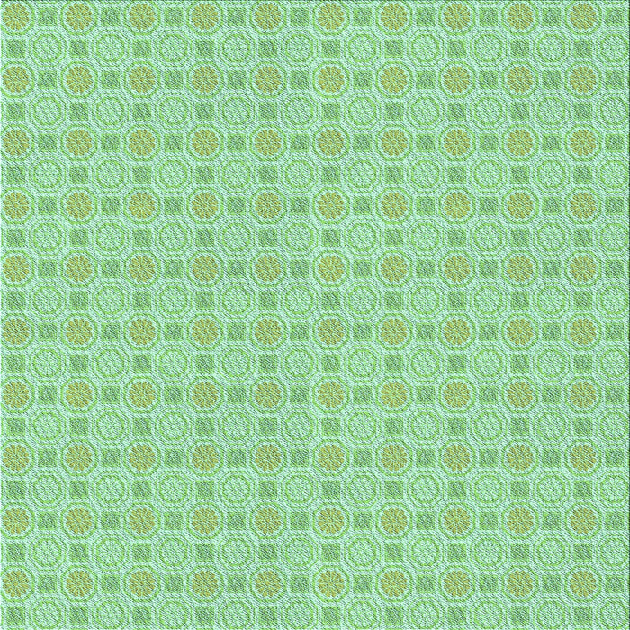 Round Patterned Light Green Rug, pat3767lblu