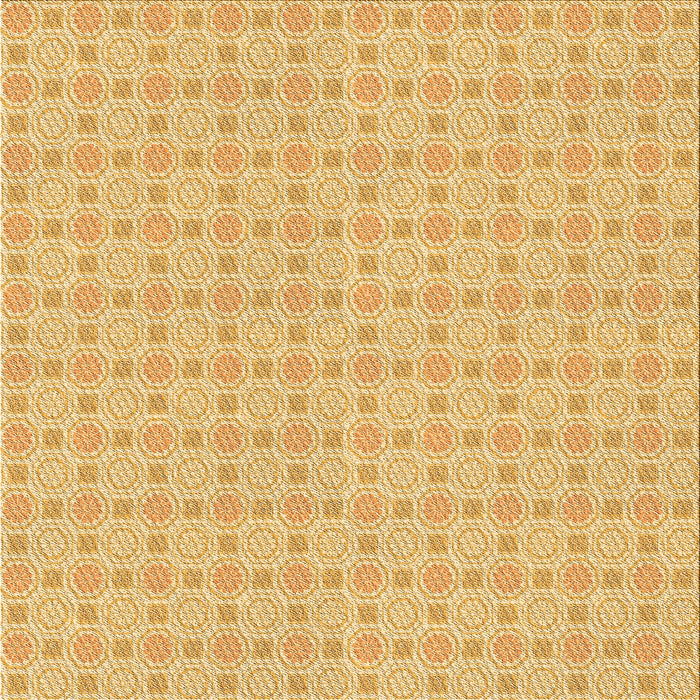 Round Machine Washable Transitional Dark Orange Rug, wshpat3767org