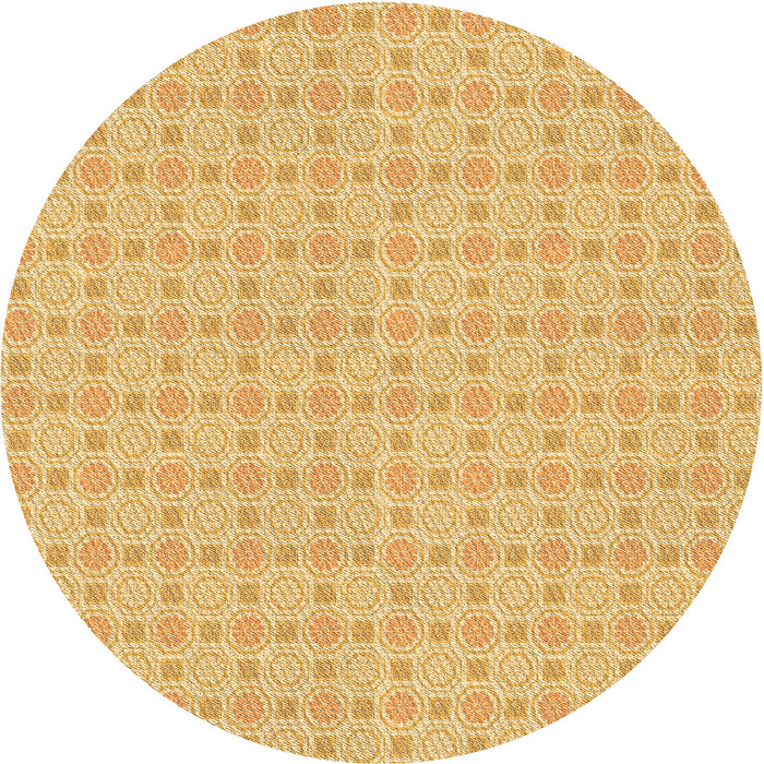 Square Patterned Dark Orange Rug, pat3767org