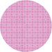 Square Machine Washable Transitional Blossom Pink Rug in a Living Room, wshpat3767pur