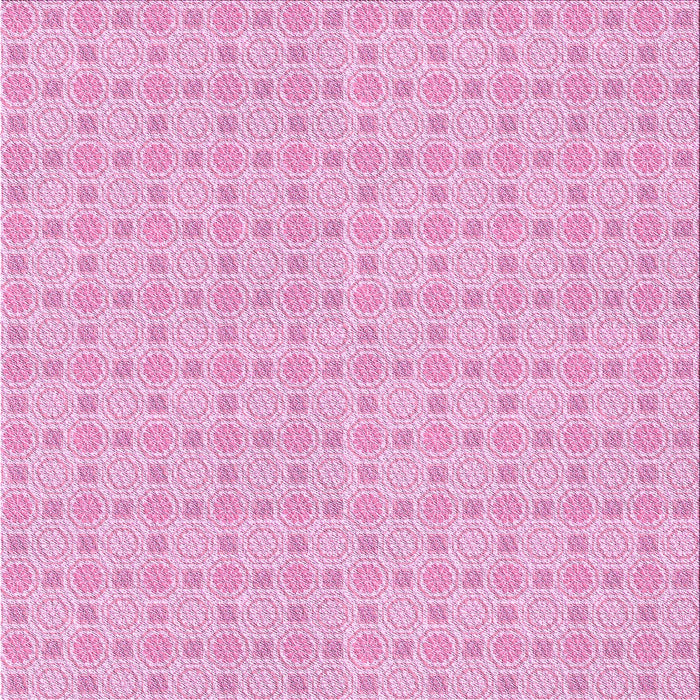Round Patterned Blossom Pink Rug, pat3767pur