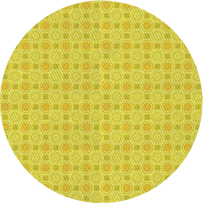 Square Patterned Yellow Rug, pat3767yw