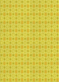 Machine Washable Transitional Yellow Rug, wshpat3767yw