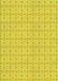Machine Washable Transitional Yellow Rug, wshpat3767yw