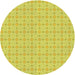 Sideview of Patterned Neon Yellow Novelty Rug, pat3767