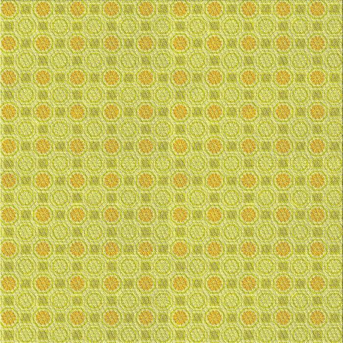 Sideview of Machine Washable Transitional Neon Yellow Rug, wshpat3767