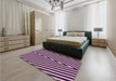 Patterned Pastel Purple Pink Rug in a Bedroom, pat3768pur