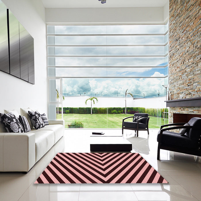 Machine Washable Transitional Pastel Pink Rug in a Kitchen, wshpat3768rd