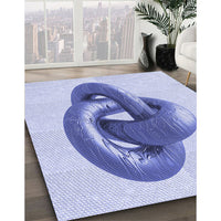 Patterned Blue Rug, pat3769blu