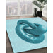 Patterned Electric Blue Rug in Family Room, pat3769lblu
