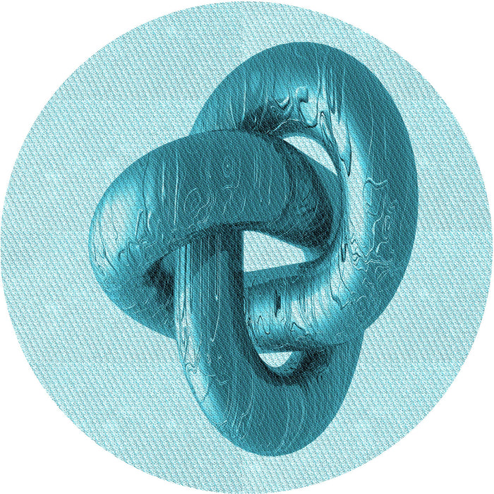 Square Patterned Electric Blue Rug, pat3769lblu