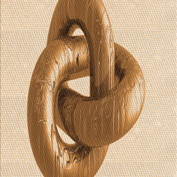 Patterned Deep Peach Orange Rug, pat3769org