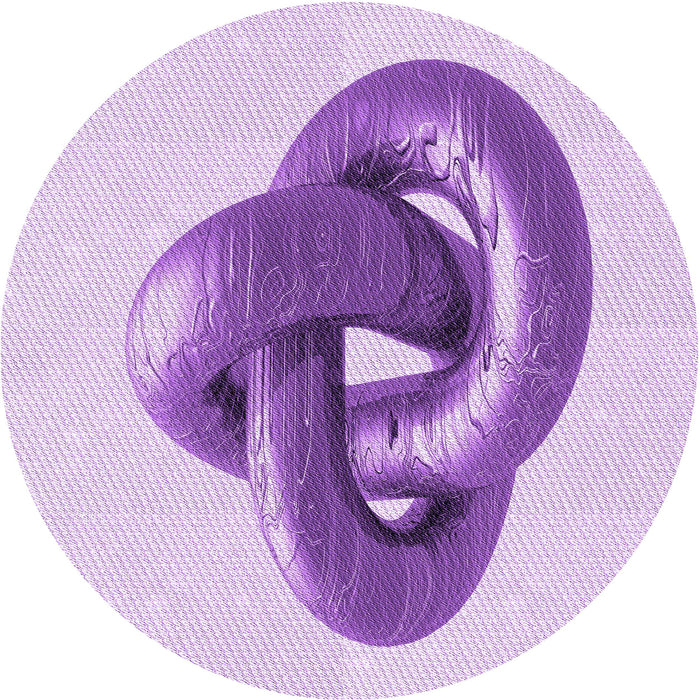 Square Patterned Purple Rug, pat3769pur