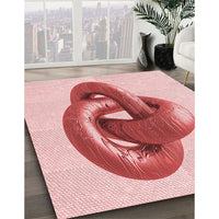 Patterned Red Rug, pat3769rd