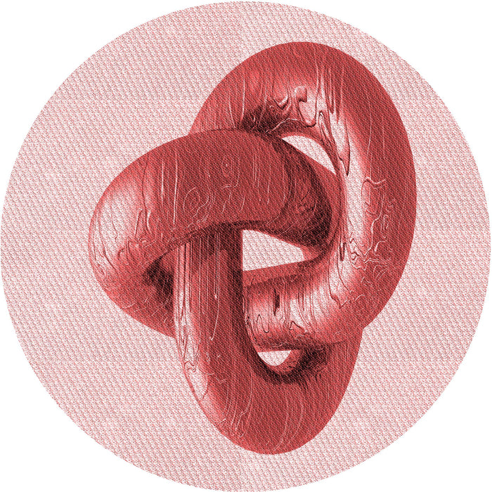 Square Patterned Red Rug, pat3769rd