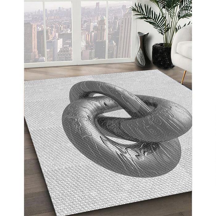 Patterned Off-White Novelty Rug in Family Room, pat3769