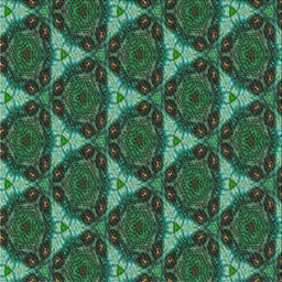 Square Patterned Dark Forest Green Novelty Rug, pat376