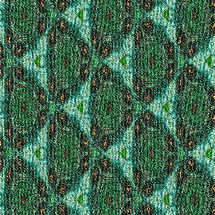 Patterned Dark Forest Green Novelty Rug, pat376