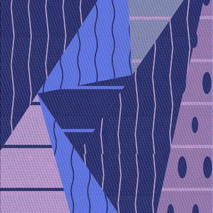 Patterned Cobalt Blue Rug, pat377blu