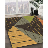 Patterned Cinnamon Brown Rug, pat377brn