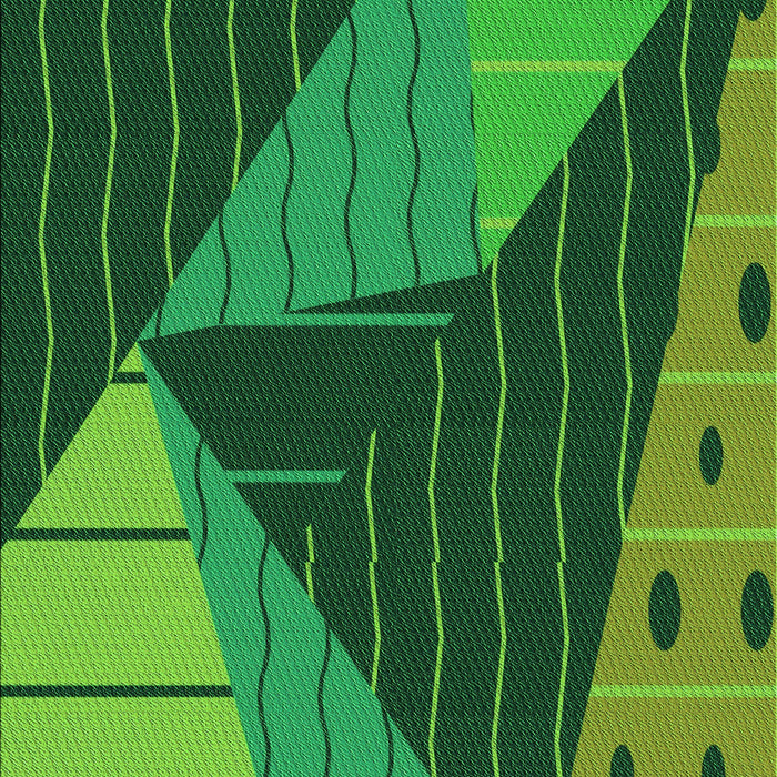 Patterned Deep Emerald Green Rug, pat377grn