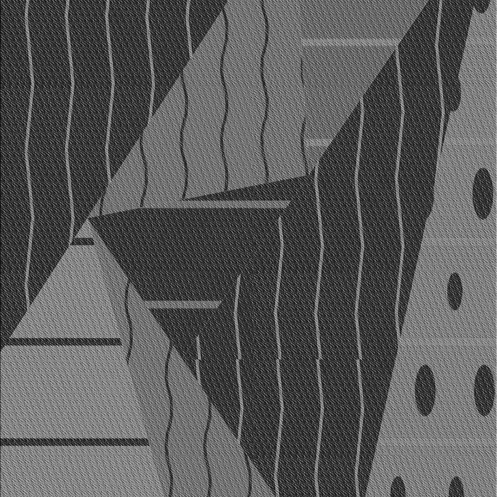 Machine Washable Transitional Gray Rug, wshpat377gry