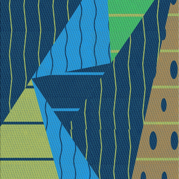 Patterned Emerald Green Rug, pat377lblu